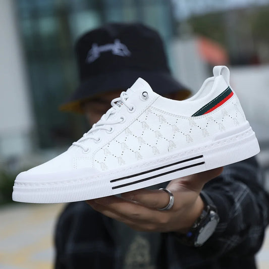 Men's Outdoor Walking Sneakers Leather Casual Shoes