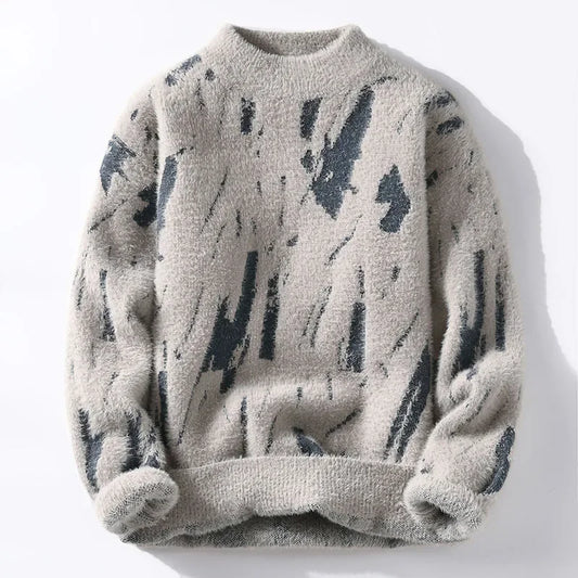 Male Loose Casual Knitted Pullover Sweaters