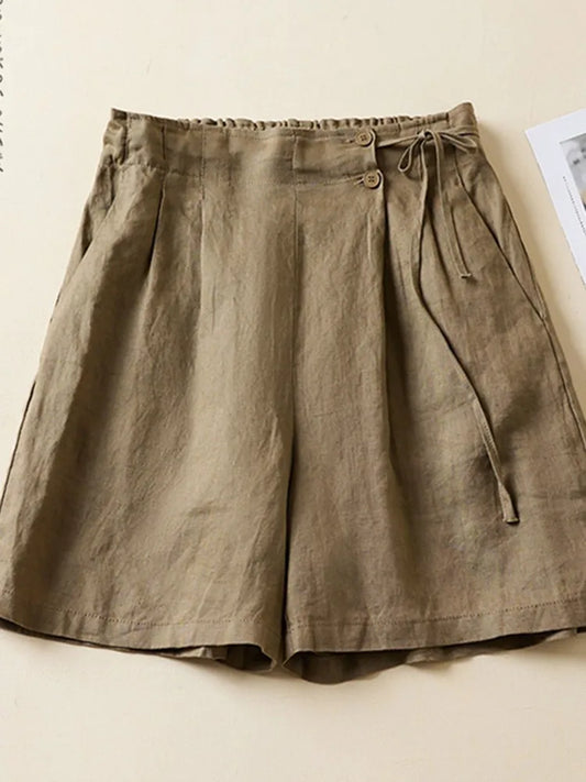 Women Cool and Casual Summer Shorts - Cotton Linen Short pants