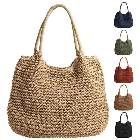 Women Straw Tote - Beach Handbag