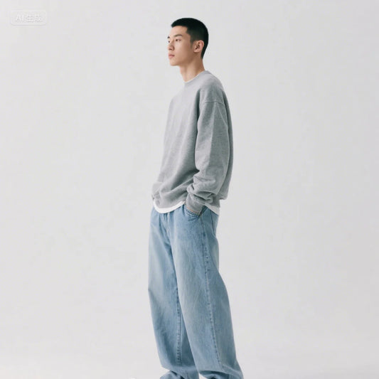 Men’s Baggy Denim Jeans – Relaxed Fit Streetwear Pants