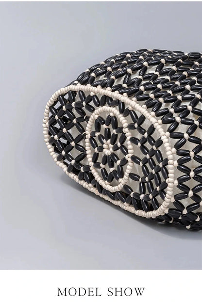 Simple Wooden Bead Handbag - Versatile Summer  Women's Shoulder Bags